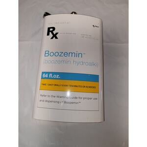 RX Boozemin FLASK 64 0unce Oversized Stainless Steel ***EMPTY NO CONTENTS ***